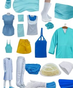 reusable coverall bottom blue xx M