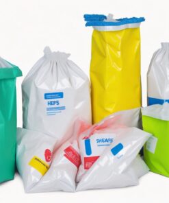 red blue green yellow dustbin sharps containers-  for in hospital