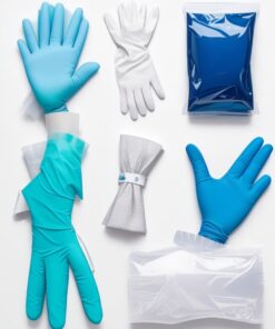 pink latex gloves