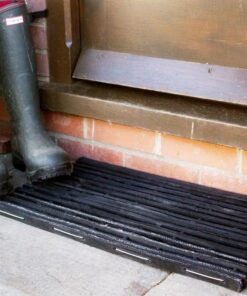 Heavy-Duty Rubber Doormat - Rhino Tyre Recycled - 64 x 38 x 2.5cm - Black - RTM010002