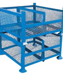 Stackable Cut-Away Steel Cage - Blue - 194Kg - STACKCAGE1
