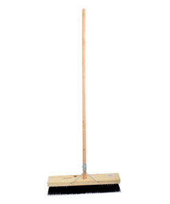 Platform Broom - Complete - Millennium - Black Synthetic Fibre - Wooden Handle - 88 Grip - 46cm - Pack of 3 - F3351