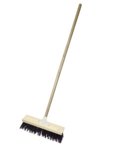 Gutter Sweeper Broom - Complete - Rainbow - Synthetic Fibre - Wooden Screw-in Handle - 30.5cm - Pack of 3 - F3561