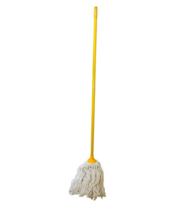 Mop - Complete - W5 Head with with Plastic Socket - Metal Handle - Yellow - 445g - Pack of 5 - F8762
