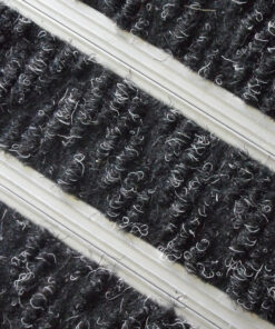 Heavy Duty Mat System - Dm Aluminium Linking Joints - Berber Point Insert - 3mm Foam Backing - 12mm High - per m2 - Charcoal - DMA010001