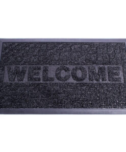 Heavy-Duty Doormat - Design Decoturf Ribbed Mat - 75 x 45 x 0.5 cm - Black - DE070001-black