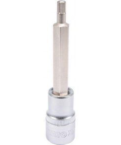 Spline Bit Socket - Chrome Vanadium - 1/2" Connector - Long - M6 x 100mm - YT-04351