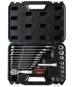 Tool Set - Sockets and Spanners - Chrome Vanadium - 22 Piece - YT-38971