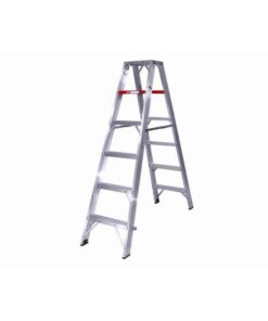Stepladder - Heavy Duty Double Sided Aluminium - 6 Steps - 1.8m - LASD6