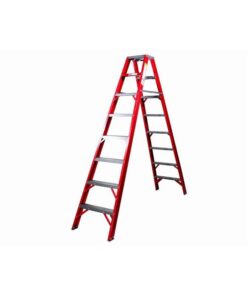 Fibreglass Double Sided Ladder - Industrial A-Frame - 8 Steps - 2.4m - FGSD8