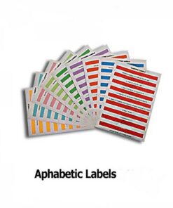 Alphabetic Labels - 27 Labels Per Sheet - Colour Options - Pack of 10 - LABA
