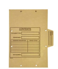 Document Dividers for Archive Storage Box - Backing Board Side - A4 - Pack of 100 - ARC005