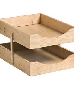 Letter Tray - Double - Contract Wooden Range - 38.5 x 28 x 20 cm - Cherry - WAL902CH