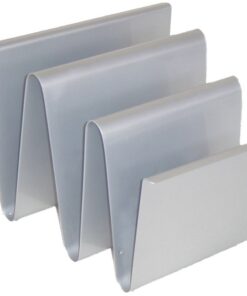 Steel Magazine Holder - 35 x 36 x 28 cm - Silver - 980SI