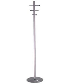 Coat and Hat Stand - Chrome - 6 Chrome Hooks - 38 x 38 x 175 cm - 819SI