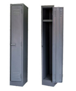 Steel Locker - Metal - Single Tier - 1 Door - 180 x 30 x 45 cm - LOC001-grey