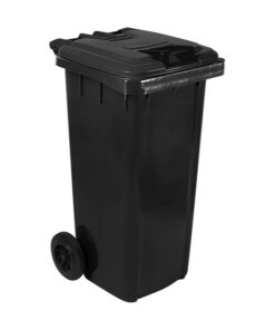 80L Wheelie Bin - Recycled Plastic - 2 Wheel - Black