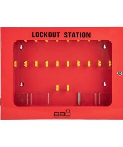 Lockout Station - Holds 44 Locks - Red - Steel -56 x 7 x 46 x 7 cm