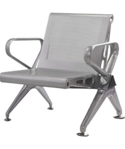 Airport Bench - Public Seating - New Chrome Deluxe - Indoor Use - Flat Packed - One Seater - 61 x 68 x 78 cm