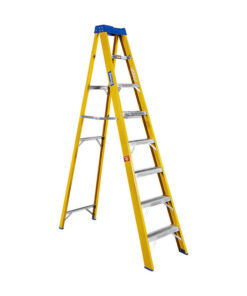 Partial Fibreglass Step Ladder - Single Sided - Industrial A-Frame - 8 Steps - 2.4m