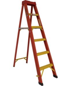 Fibreglass Single Sided Step Ladder - Industrial - Heavy Duty - 14 Steps - 4.2m