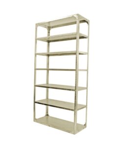 Bolted Shelving Steel Bay 7 Shelves - Uni-Angle - Seven Shelf Kit - Painted - 304.8 x 91.4 x 91.4 cm