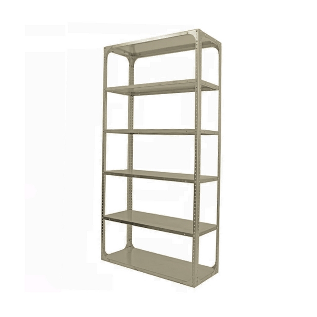 Bolted Shelving Steel Bay 6 Shelves - Uni-Angle - Six Shelf Kit - Painted - 304.8 x 91.4 x 61 cm