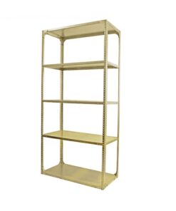 Bolted Shelving Steel Bay 5 Shelves - Uni-Angle - Five Shelf Kit - Painted - 274.3 x 91.4 x 30.5 cm