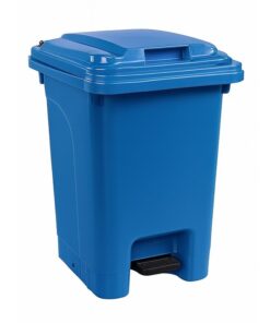 Plastic Pedal Bin - Foot Operated - 60L - Blue