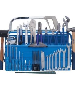 Senator Engineers Starter Tool Kit - 47 Pieces - Steel Cantilever Tool Box - Blue - 21.5 x 57 x 23 cm
