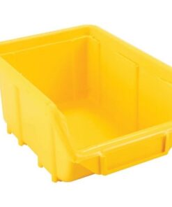 Senator Stack & Hang Plastic Bin - Small Parts Storage - SEN1 - with Label Holder - 16.5 x 11 x 7.5 cm - Yellow