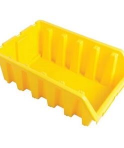 Matlock Plastic Storage Bin - Wall Mountable & Stackable - Label Holder - 33 x 50 x 18.7 cm - Yellow