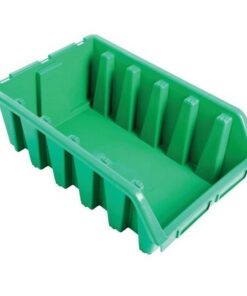 Matlock Plastic Storage Bin - Wall Mountable & Stackable - Label Holder - 33 x 50 x 18.7 cm - Green