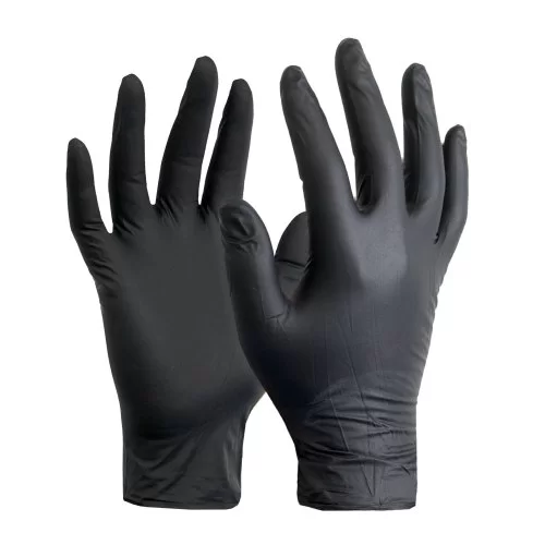 Black Nitrile Powder Free Gloves (Box of 100)