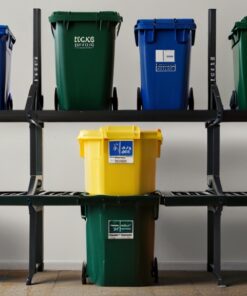 240l yellow wheelie bin