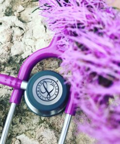 Disposable plastic apron with sleeves red