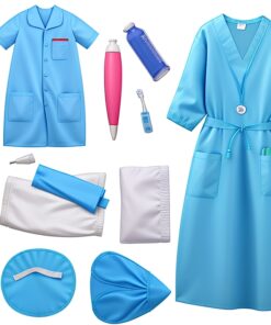 blue plastic ppe apron
