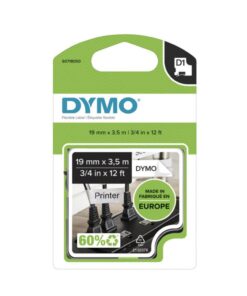 Dymo D1 Tape Nylon High Performance 19mm x 3.5m Black on White