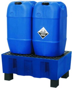 Asecos Drain Tray 714x525x330 mm PE, Payload 150 kg, Grating PE, with Feet