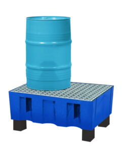 Asecos Drain Tray 714x525x330 mm PE, Payload 150 kg, Grating Zinc Coated, with Feet