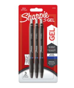 Laborbedarf Sharpie S Gel Pens with the Highest Writing Comfort (Blister of 3, Blue)
