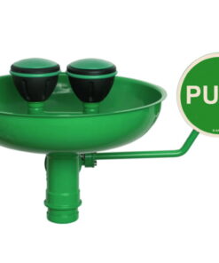 B-Safety Eye Shower ClassicLine with Receptacle Stainless Steel for Wall Mounting