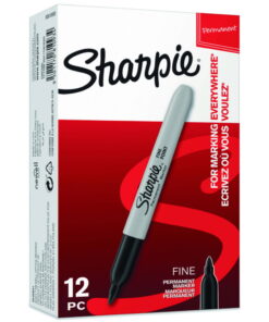 Sharpie® Permanent Marker Fine Round Tip box of 12 black