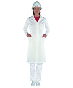 Uvex Ladies' Laboratory Coat, Size 40, White, 65% Polyester / 35% Cotton, 1/1 Arm Type (81510)​