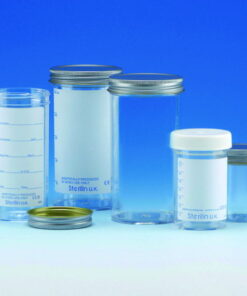 Sterilin Sample Container 60 ml, PS, Plastic Cap, without Label, Sterile, for In-Vitro Use, Pack of 300