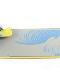 Heathrow Scientific Laboratory Mat FDA 35x60cm – Yellow/Blue Dual-Sided on Grey