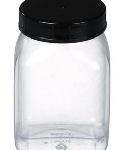 Bürkle Wide Collar Square 200 ml PVC, with Lid