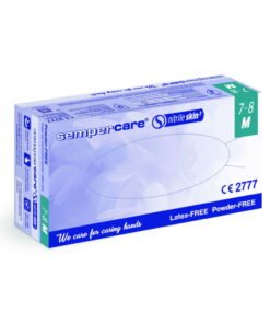 Semperit Sempercare Nitrile Skin² Lavender-Blue Powder-Free Gloves, Size S (6–7), Pack of 200