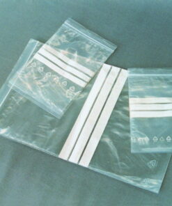 LLG Pressure Seal Bag PE 80 x 120 mm with Write-On Patch, Pack of 100