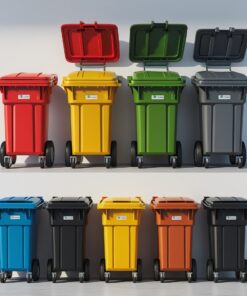 120 liter blue wheelie bin